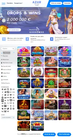 l'application et interface Luck Of Spins Casino