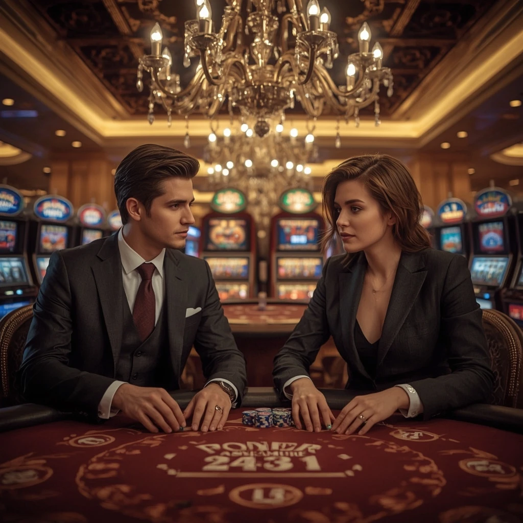 Deux joueurs de poker au Luck Of Spins Casino