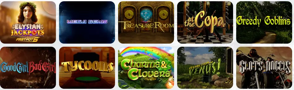 Les Jackpots au LUCK OF SPINS CASINO